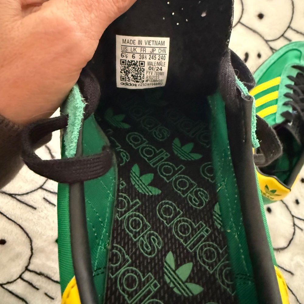 adidas Green and Yellow Men's Sneakers - Picture 7 of 8